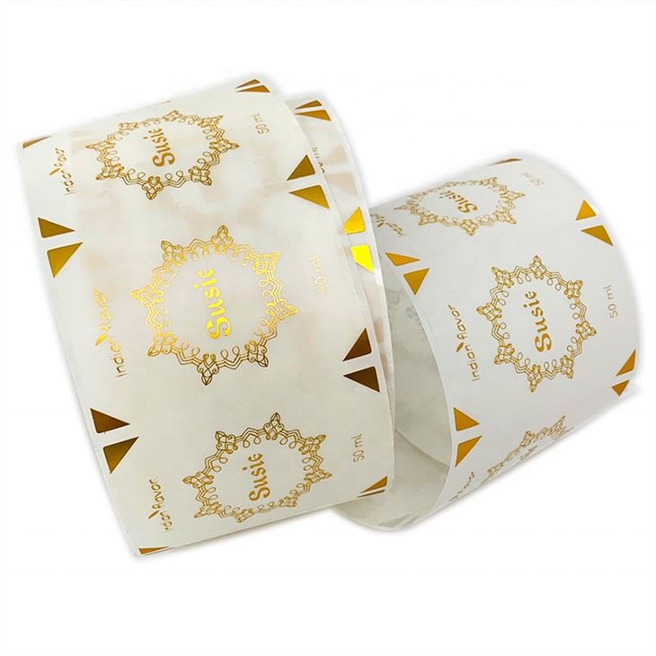 Gold Foil Vinyl Self Adhesive Labels