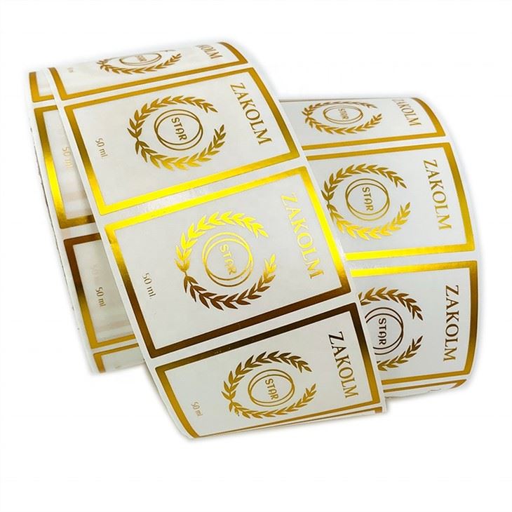 Gold Foil Vinyl Self Adhesive Labels